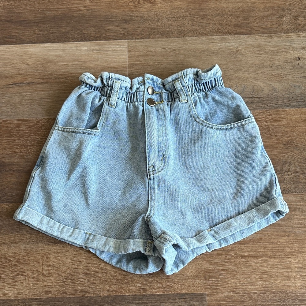 Amazon Light Blue High Waist Women's Shorts